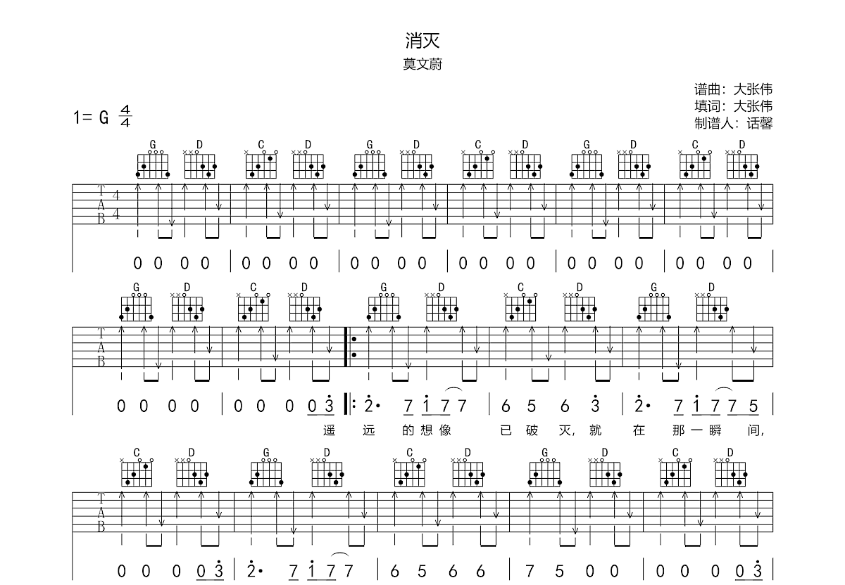 消灭吉他谱预览图