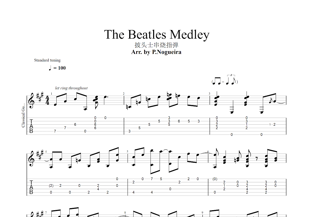 The Beatles Medley吉他谱预览图