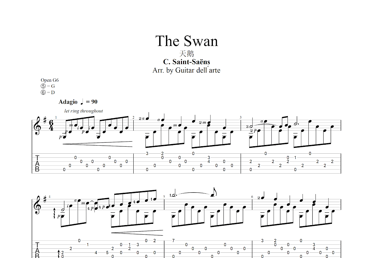 The Swan吉他谱预览图