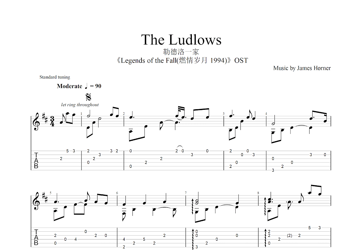 The Ludlows吉他谱预览图
