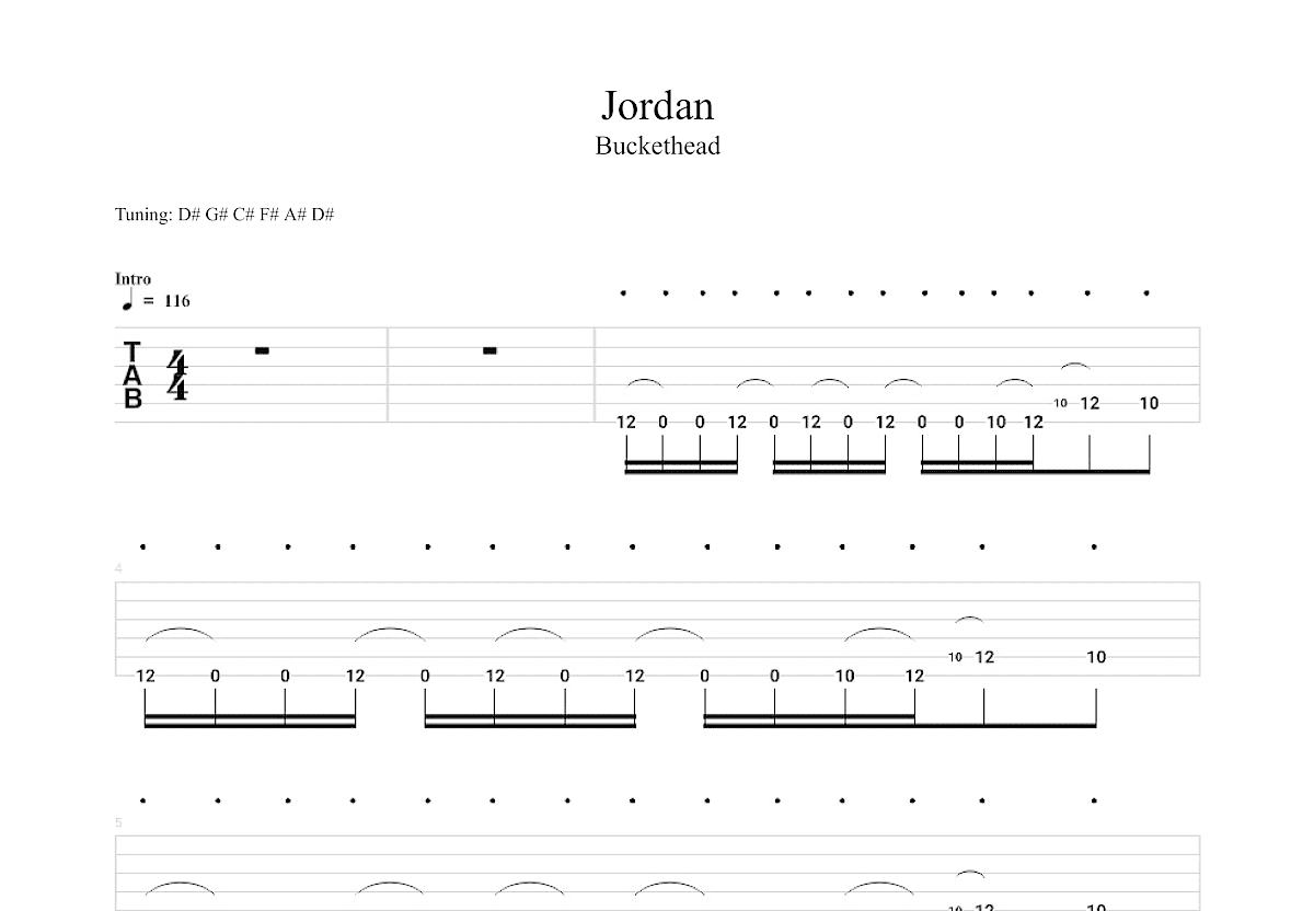 Jordan吉他谱预览图