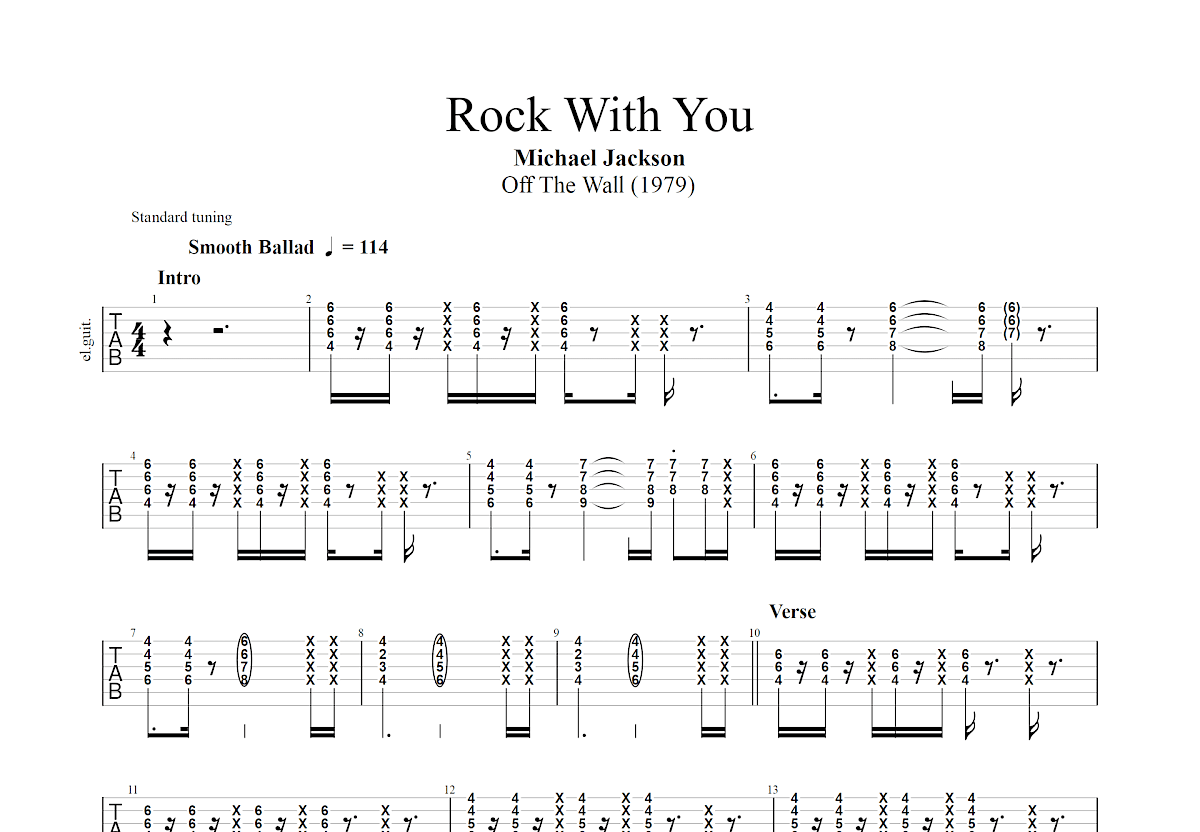 Rock With You吉他谱预览图