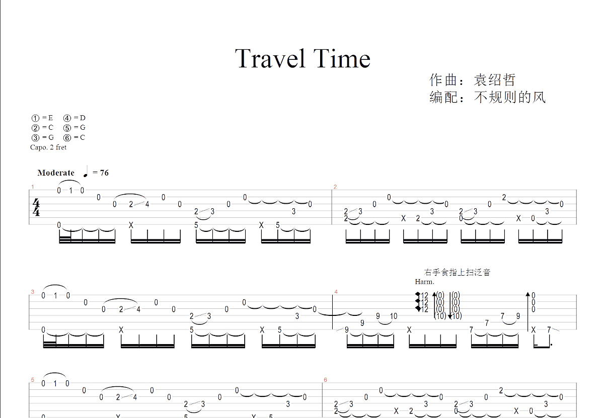 Travel Time吉他谱预览图