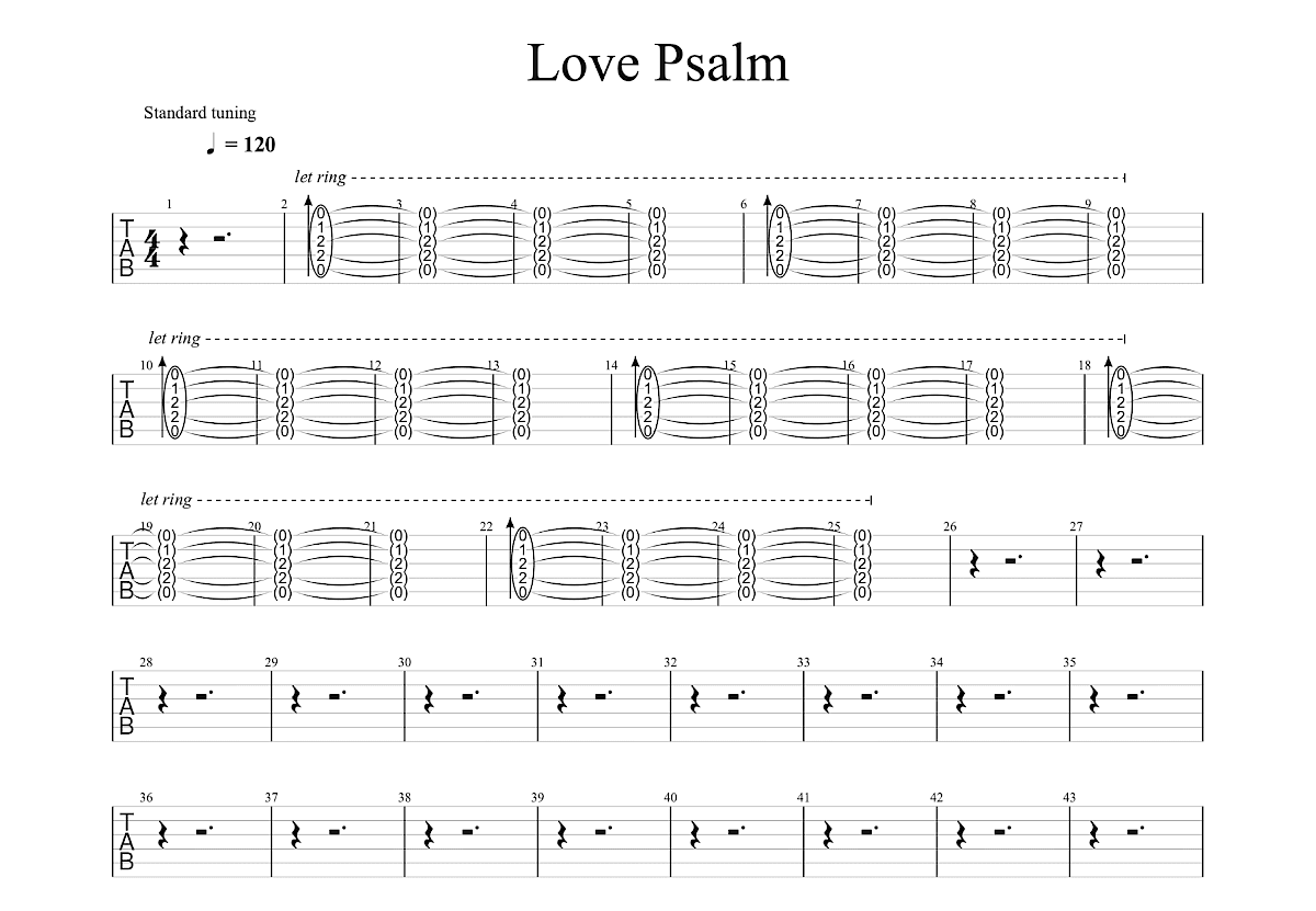 Love Psalm吉他谱预览图