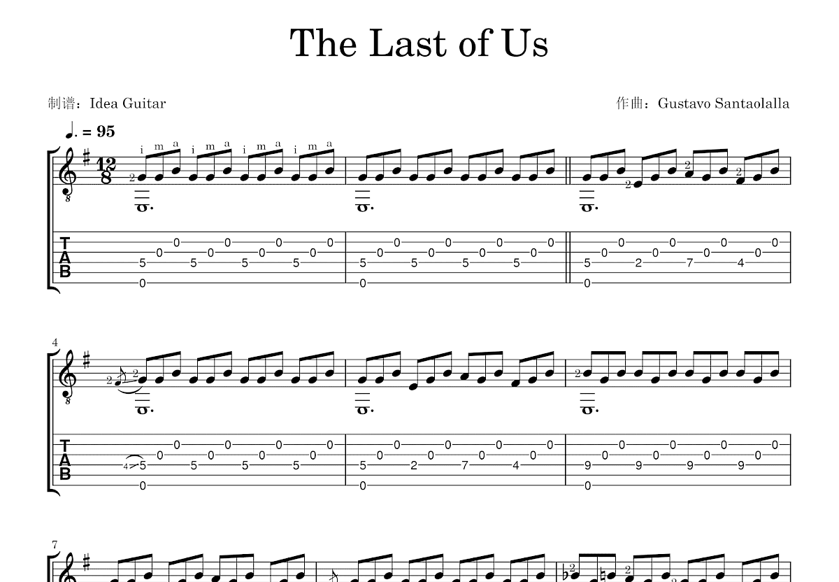 The Last of Us吉他谱预览图